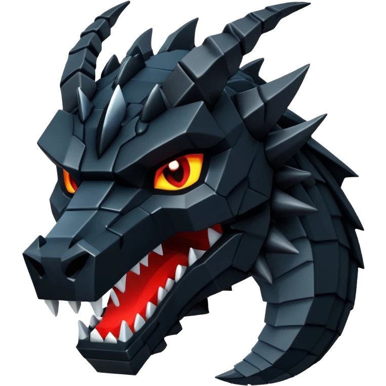 Minecraft black dragon head emoji
