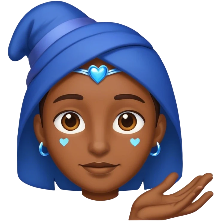 building a brown bridge, blue magic love people emoji