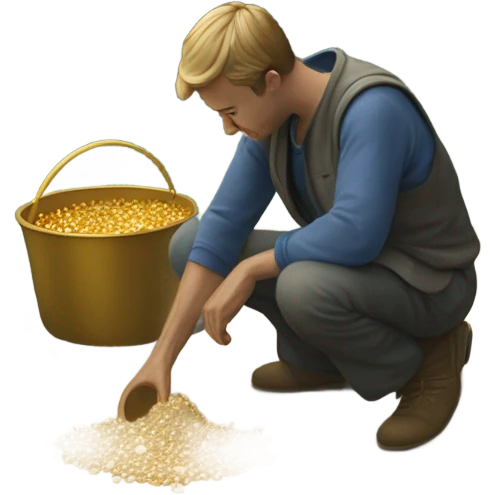 Gold panning emoji