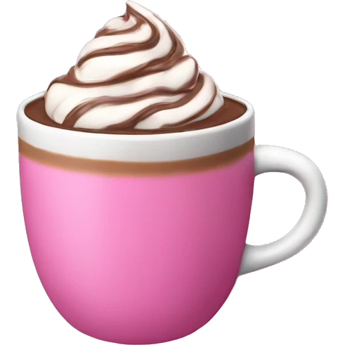 Hot chocolate pink emoji