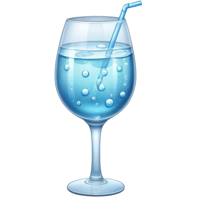 GLASS WITH FIZZ WATER emoji