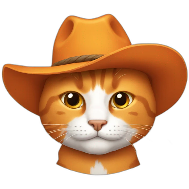 orange cowboy cat emoji