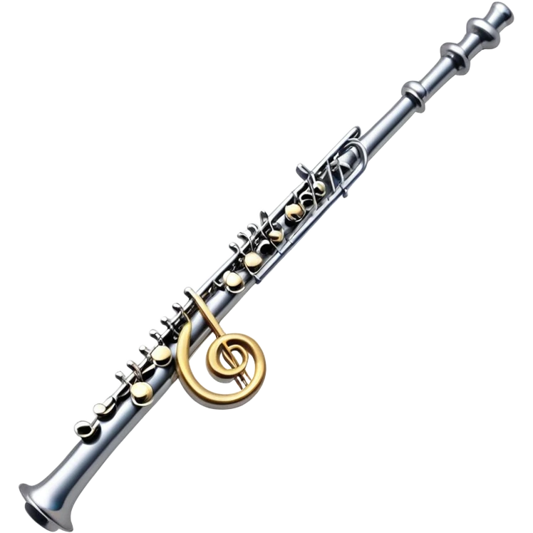 Create a flute with a treble clef emoji