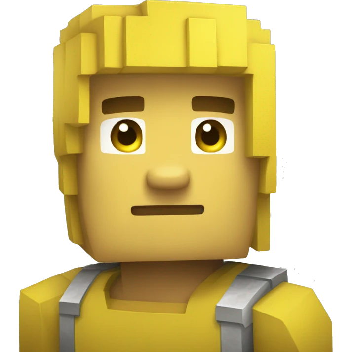 minecraft guy in yellow color emoji