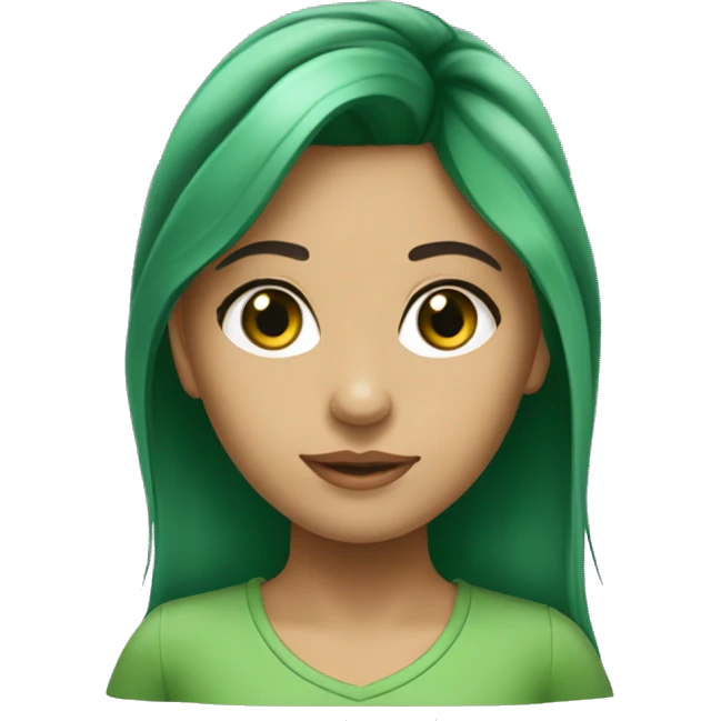 menina loira olhos verdes pele clara e cabelo cumprido emoji