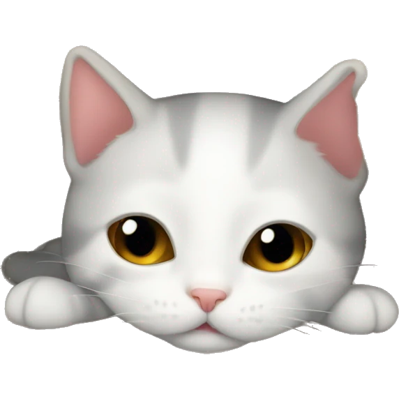 cute kitten sleep under rug emoji