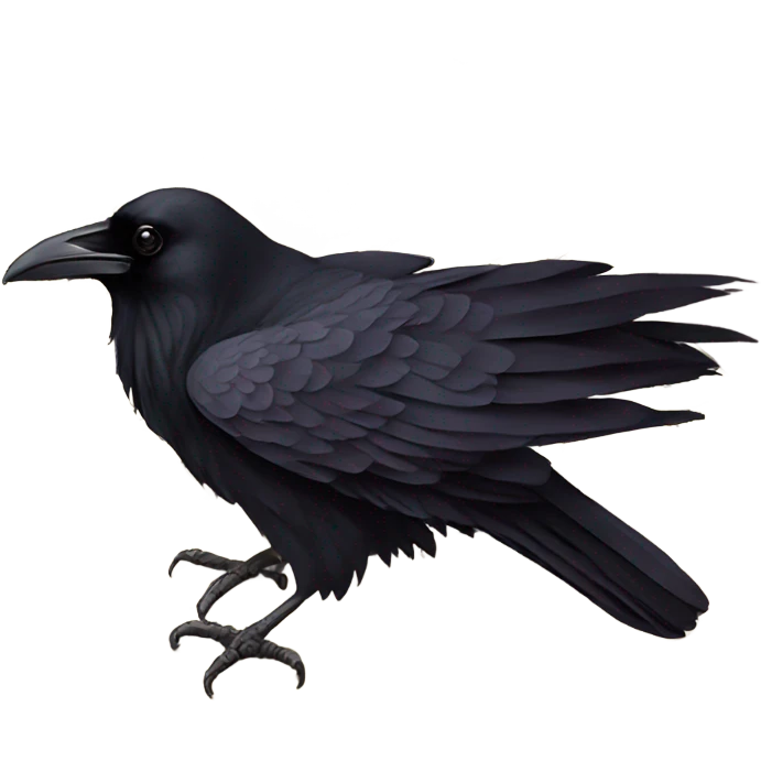 Raven on a book emoji