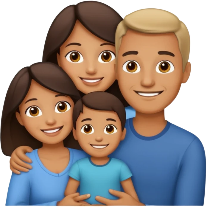 happy famly: mother, father and child emoji