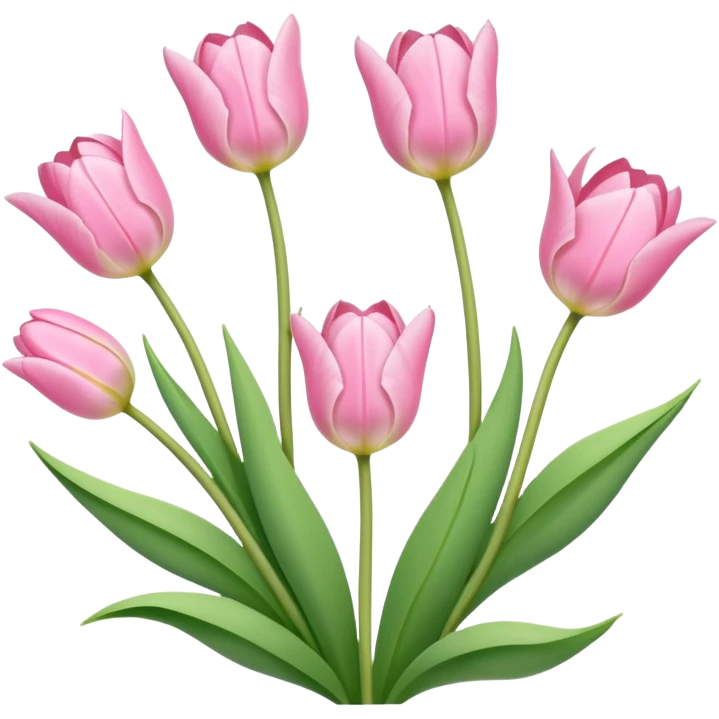 Letter with pastel pink tulips  emoji