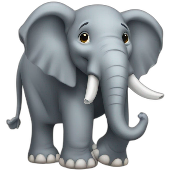 Elephant with crowm emoji