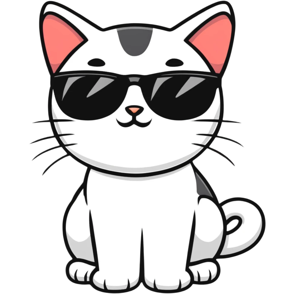 Cat with sunglasses emoji
