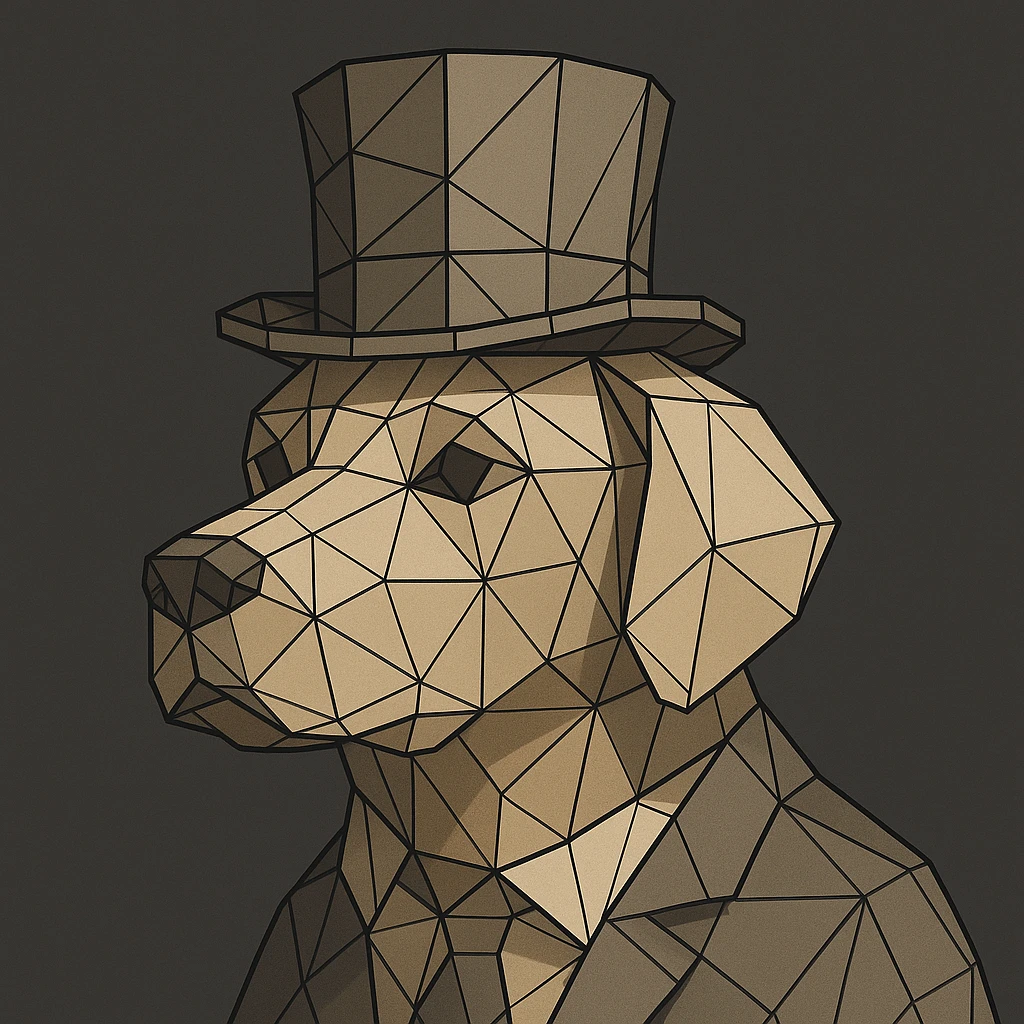 dog with tophat emoji