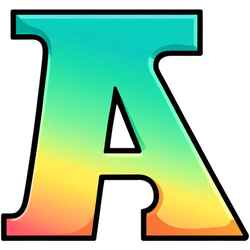 Color-gradient Alphabetical Letter “A” emoji