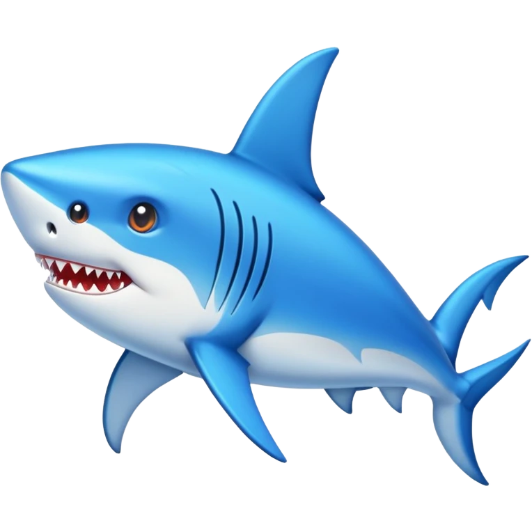 Tiburón con zapatos azules emoji