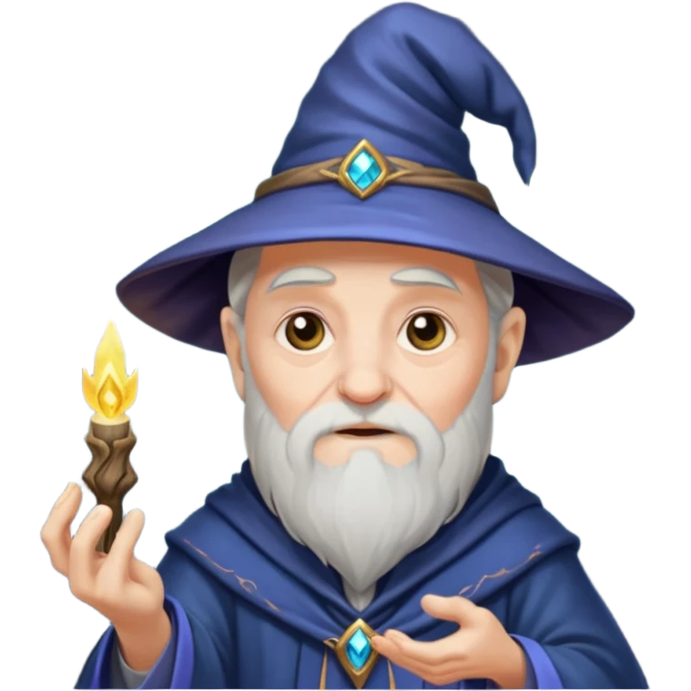 old wizard casting spells emoji
