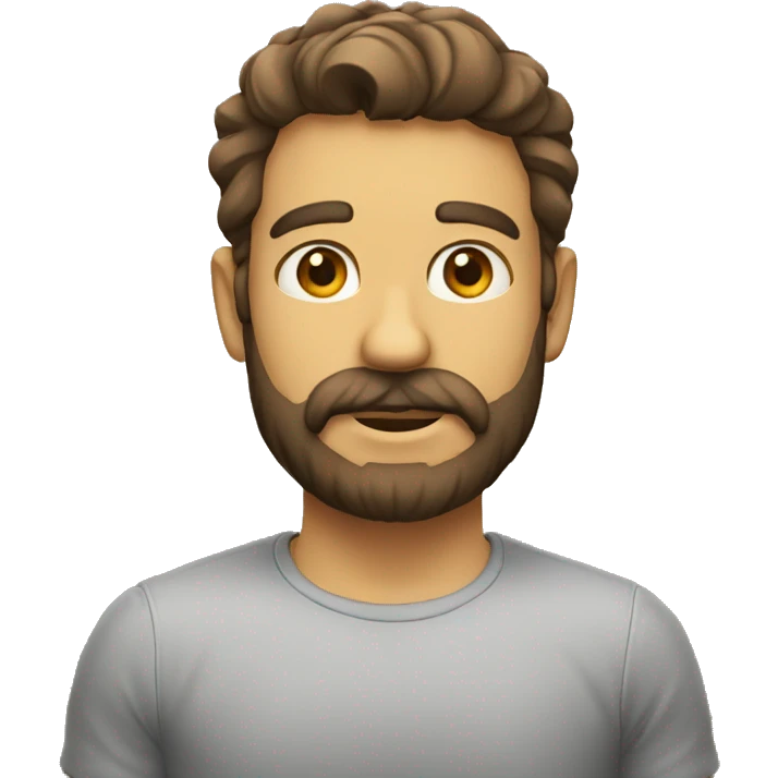 calvo con barba emoji