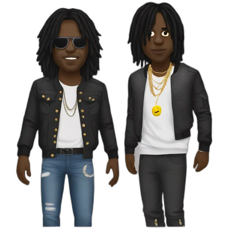 Chief keef rappeur and Michel Jordan emoji