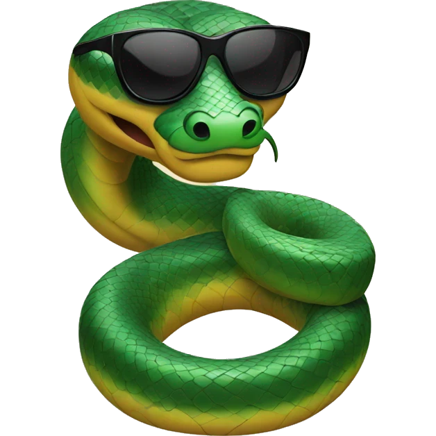 snake with sunglasses  emoji