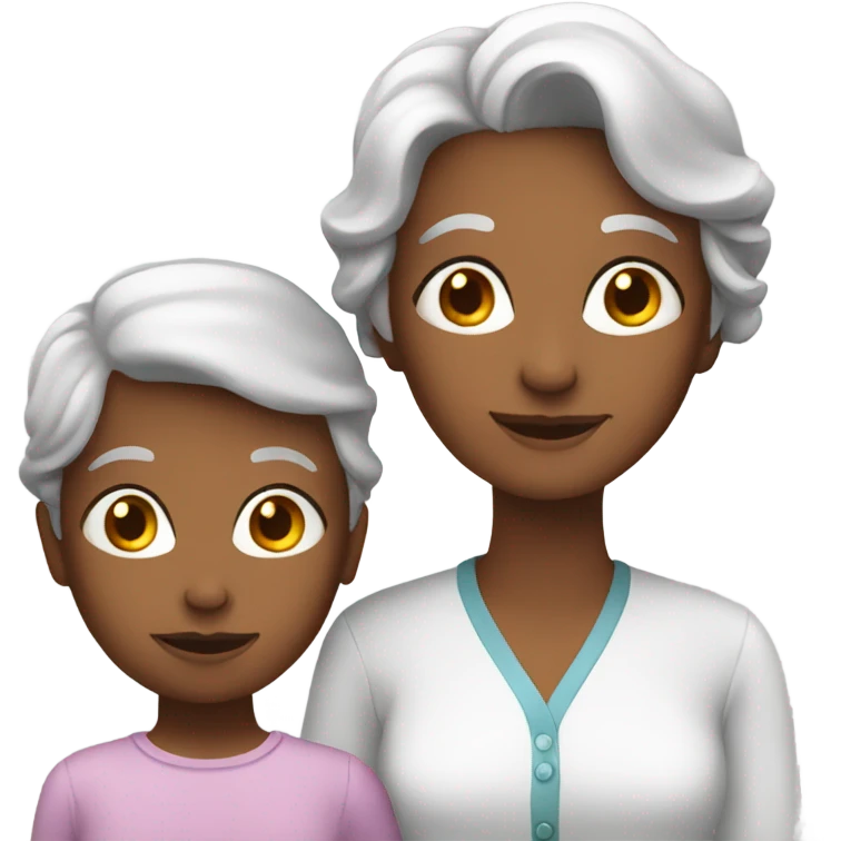 Grandmother with a girl emoji