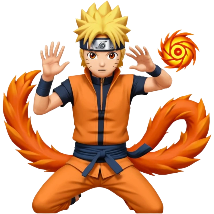Naruto on pose kurama 4 tails emoji