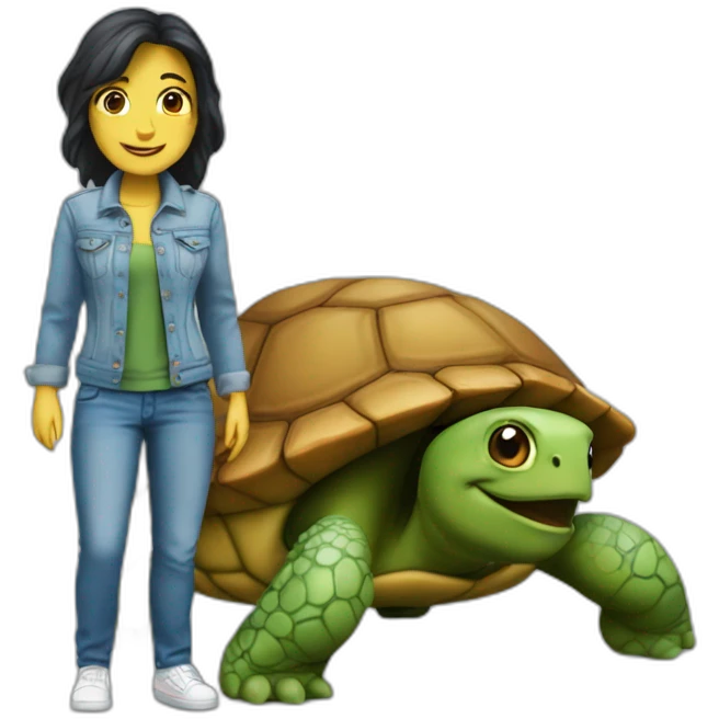 Un jean sur une tortue emoji