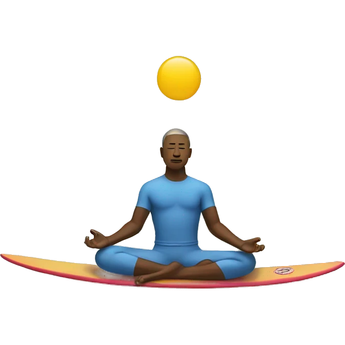 meditation on surf emoji
