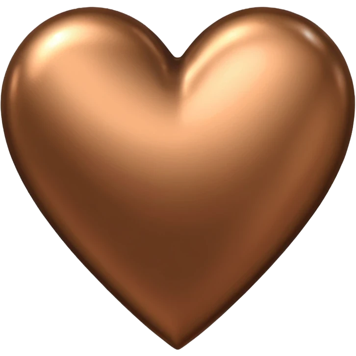 heart with a metallic bronze finish emoji