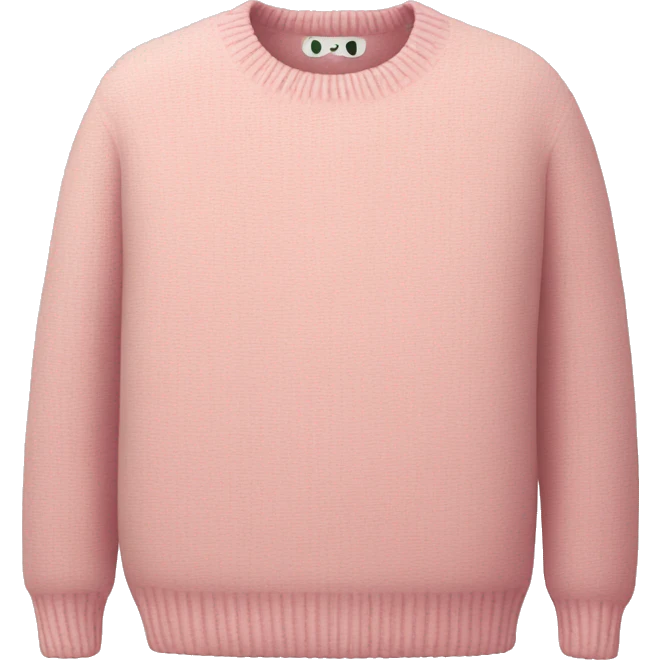 Cozy pastel pink sweater emoji