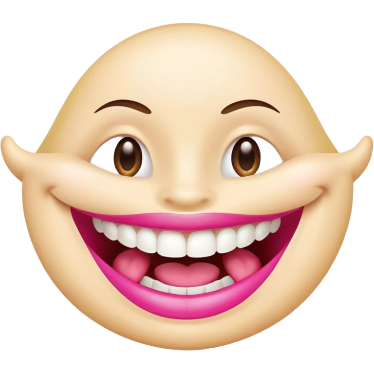 smiling mouth with shiny teeth emoji