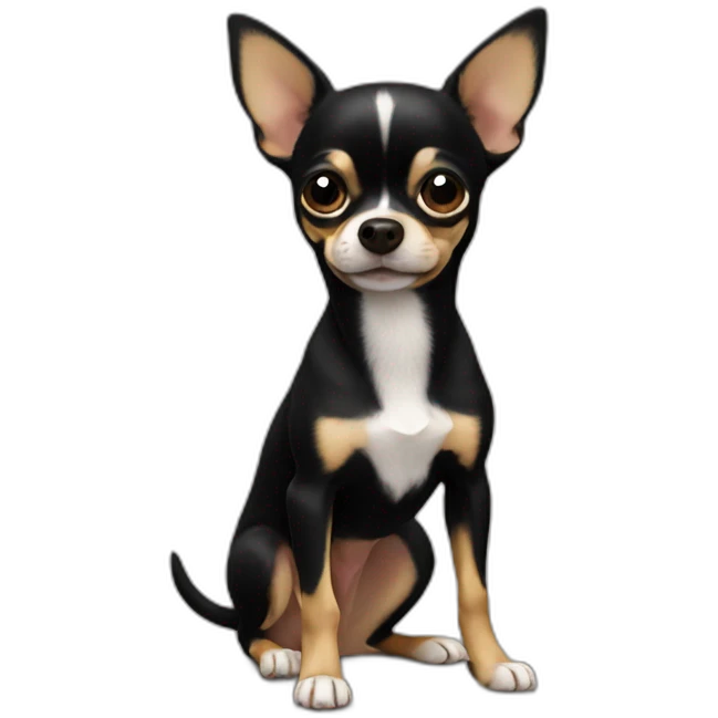 Chihuahua black emoji