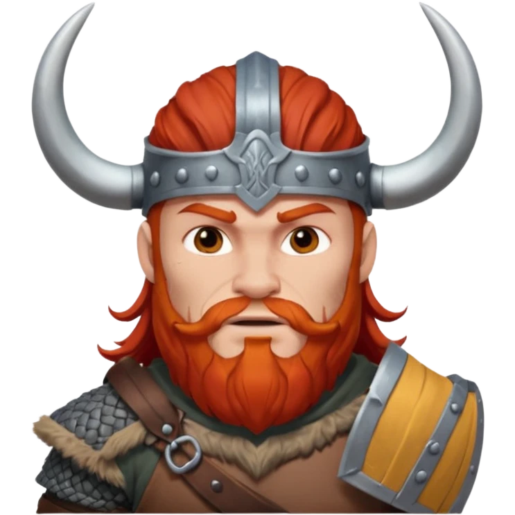 Viking man red hair emoji