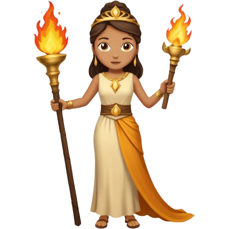 Ancient Torch Bearer woman emoji