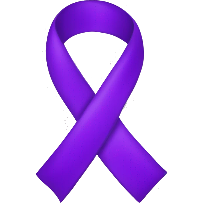 purple awareness ribbon emoji