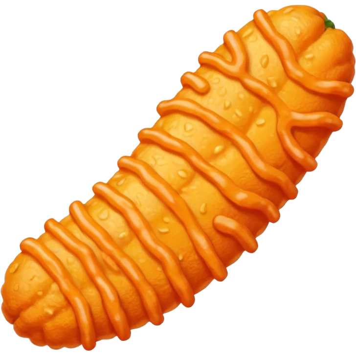 a single crunchy Cheeto snack, realistic, orange emoji