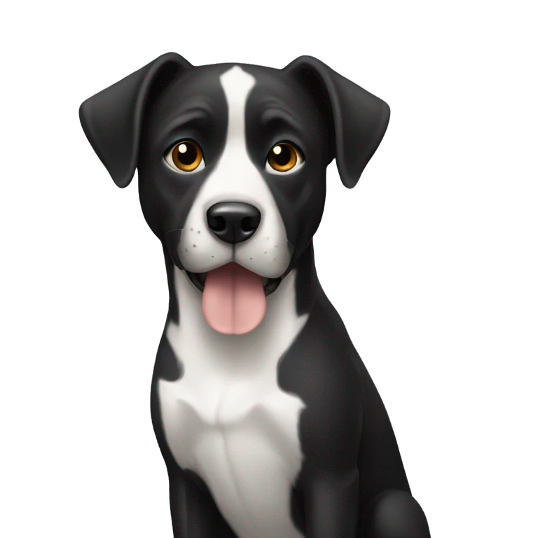 Perro negro y blanco  emoji