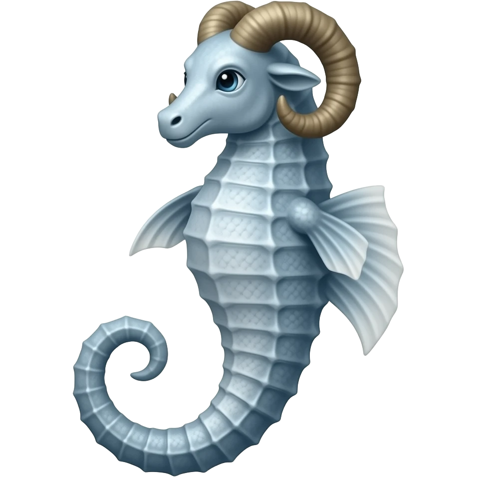 capricorn sea-goat, goat with a fish tail no hind legs, greek hippocampus emoji