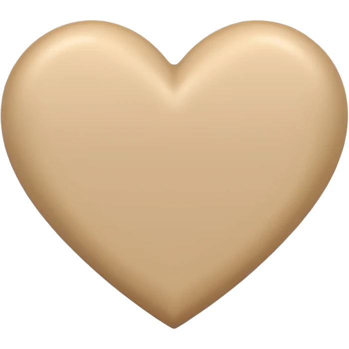 beige heart emoji