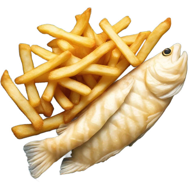 Haddock fish and fries emoji