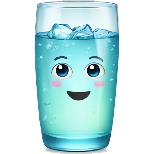 sparkling water in glass emoji