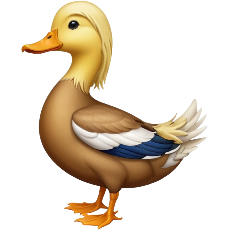 duck with long blonde hair emoji
