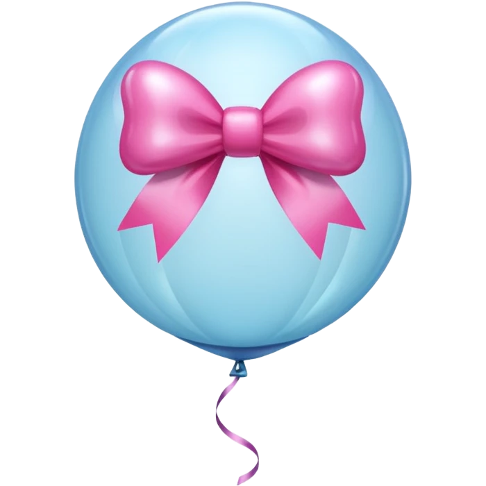 Transparent balloon with  bow  emoji