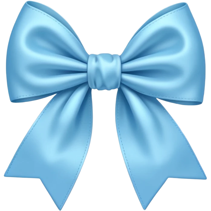 emoji IOS Light blue bow emoji