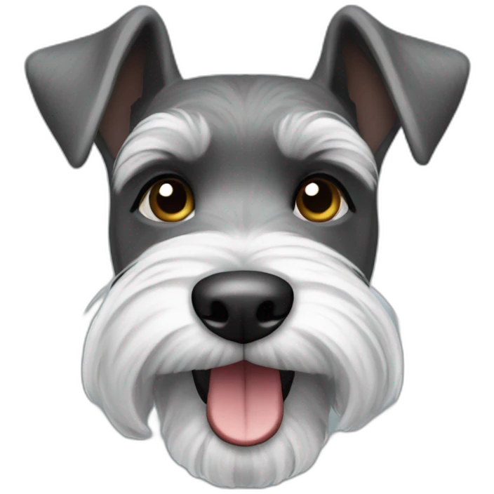 Miniature Schnauzer smile emoji