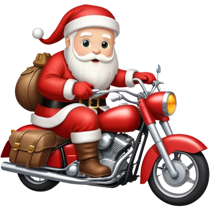 santa on a motorcycle  emoji