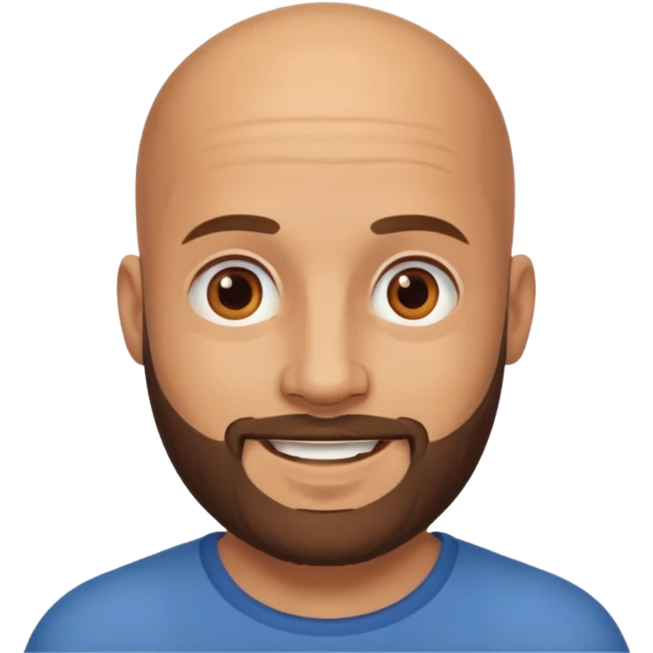 Bearded bald man  emoji