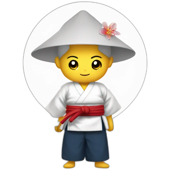 Aikidoka met hakama emoji