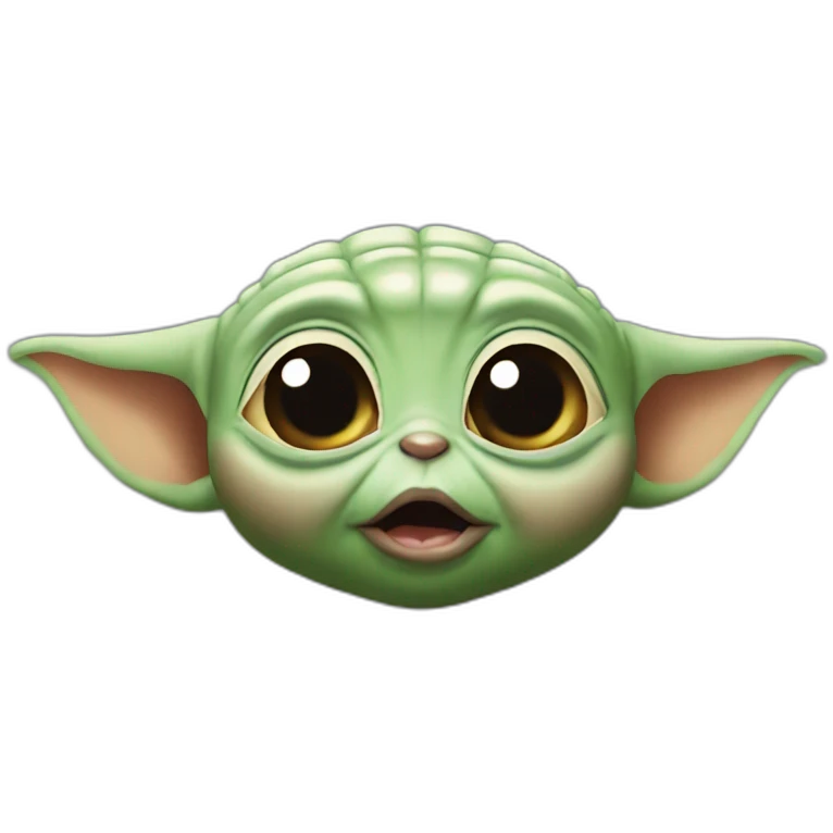 baby yoda with big lips emoji