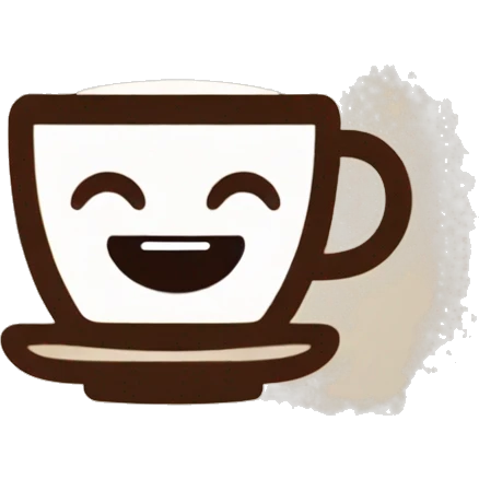 Coffe cup with a text inside "candelita tv" emoji