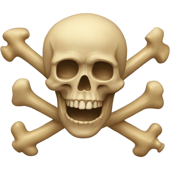 A figure on a skull and crossbones with blond hair
 emoji