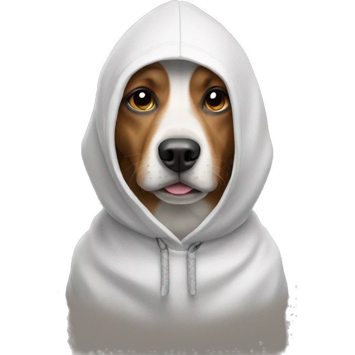 Dog wear hoddy emoji